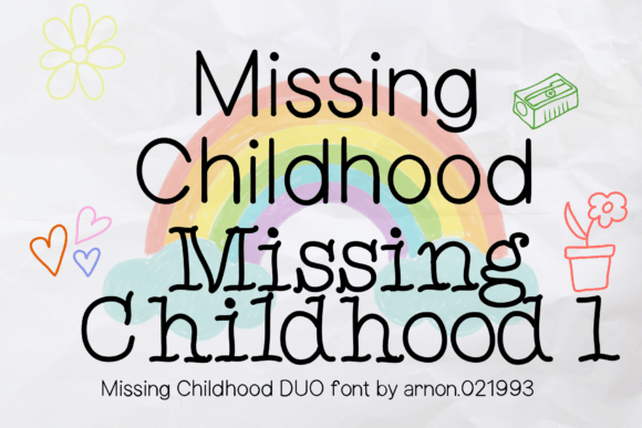 Missing Childhood: A Playful Handwritten Typeface for Web Design